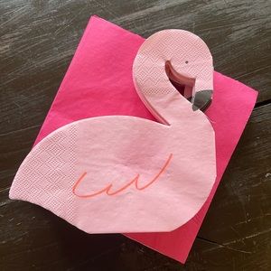 Pink flamingo paper napkins